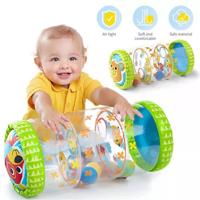 Baby Infant Crawling Beginner Roller Toy With Ball Rattle Crawl Educational Toy~ • £9.43
