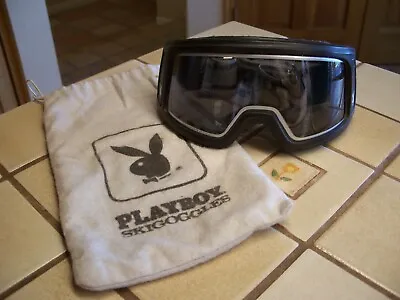 PLAYBOY SKI GOGGLES Vintage Bunny SKIGOGGLES & DUST COVER • $100