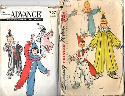 Vintage Simplicity 4864 Advance 707 Child's Clown Costume Sew Pattern You Pick  • $7.99