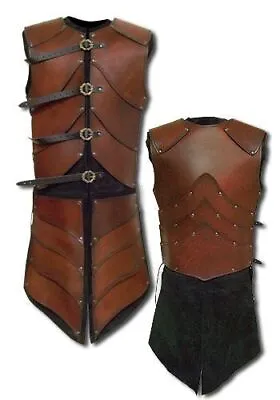 Halloween Leather Armor Medieval Archer Elves Leather Body Armor Larp Costume • $197.99