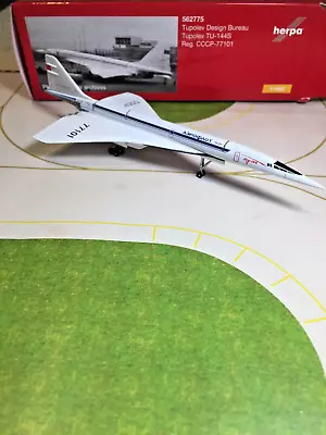 Tupolev TU-144S CCCP-77101 (with Stand) Herpa 1:400 • $72.34