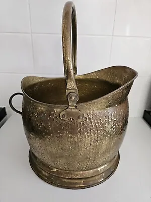Vintage Brass / Gold Coal  Log Bucket Storage Fireplace  • £55