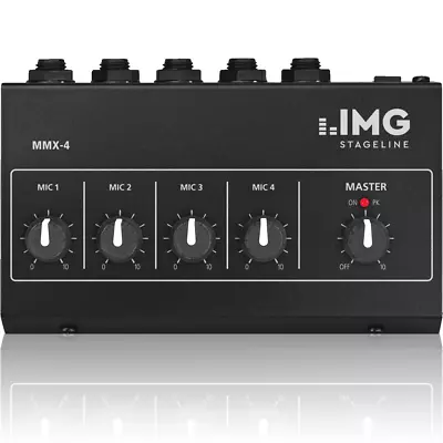 MMX-4 4 Channel Miniature Microphone Mixer With Individual Volume Control • £27.50