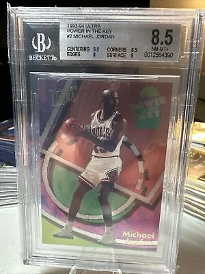 Michael Jordan 1993-94 Fleer Ultra #2 Power In The Key BGS 8.5 NM/MT+  • $249.99