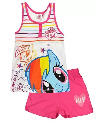 Official Cotton Girl My Little Pony Short Sleeve Pyjamas Nightwear Sleep 3 4 Yrs • $5.04