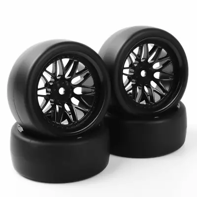 $15.99 • Buy 4Pcs 1:10 12mm Hex Drift Slicks Tires Wheel Rims For HPI RC On Road Racing Car