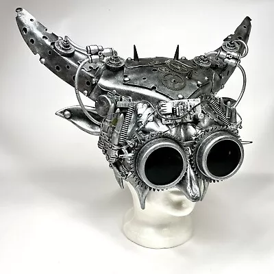 Steampunk Mechanical Devil Adult Horned Demon Mask • $50