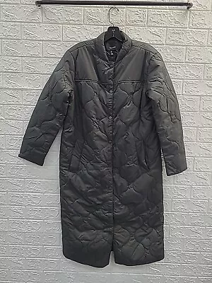 New Vero Moda Maxi Quilted Coat Poppers In Green Size Small • $59.99