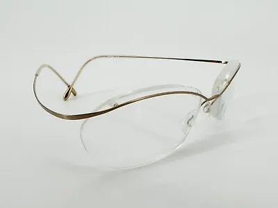 £76.98 • Buy Silhouette M8569 Eyeglasses FRAMES 6084 Gold Cat Eye Rimless H342