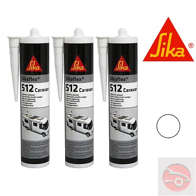3 X Sikaflex 512 - White - Adhesive Sealant - Caravan - Sika 522 - EXPIRY: 11/24 • £30.61