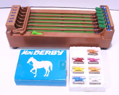 Shinsei Mini Derby Horse Racing Game With 7 Horses Vintage Japan • $74.99