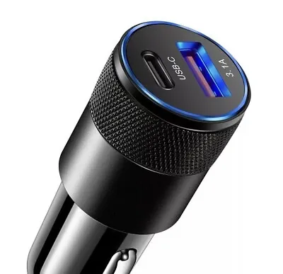 £4.99 • Buy Fast Car Charger Dual Port Type C PD + USB Universal Adapter For IPhone Android
