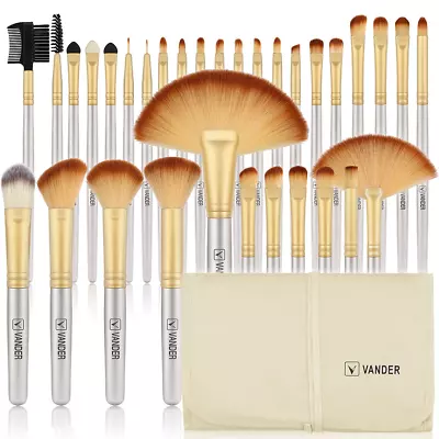 32pcs Makeup Brush Set Professional Eyeshadow Foundation Cosmetic Brushes Tools • $17.86