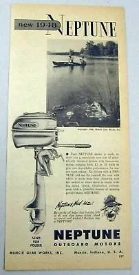 1948 Print Ad Neptune Outboard Motors Muncie Gear Works Muncie IN • $16.17