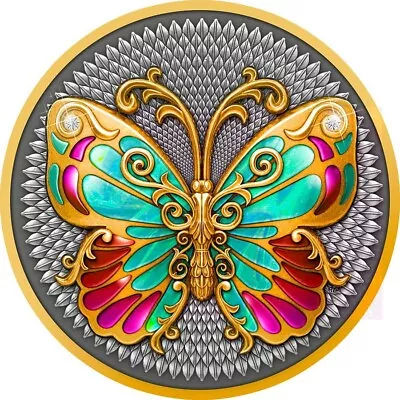 $235 • Buy 2023 Niue 2 Oz Silver Antique Butterfly - W/ OGP