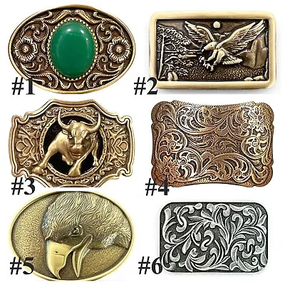 Western Buckle Solid Brass Cowboy Rodeo Buckle • $18