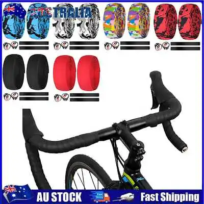 2PCS Bicycle Handlebar Tape Bar Drop Wrap MTB Road Bike Anti-Slip Punch AU • $8.98