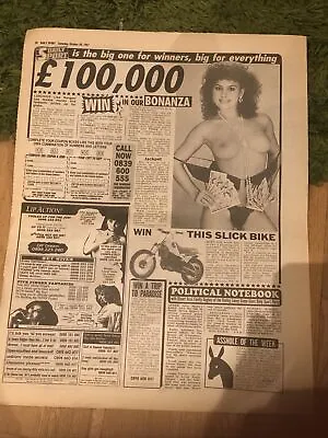 Vintage Cut Out From The Daily Sport Newspaper 26/10/1991 Page 3 Lisa Bangert • £0.50