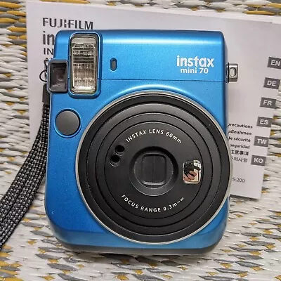 Fujifilm Instax Mini 70 Instant Camera Blue Tested & Working • £49.99