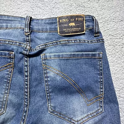 Ring Of Fire Men’s Denim Skinny Jeans Straight Leg Size 31x30 Medium Stone Wash • $19.53