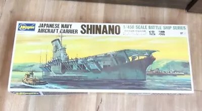 Vtg Hasegawa 1:450 Japanese Aircraft Carrier  Shinano WWII Motorized *Read* • $149.99