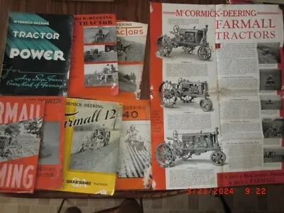 8 Farmall McCormick Deering Tractor Brochures • $47