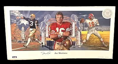 JOE MONTANA Autographed Lithograph By Merve Corning • $49.95