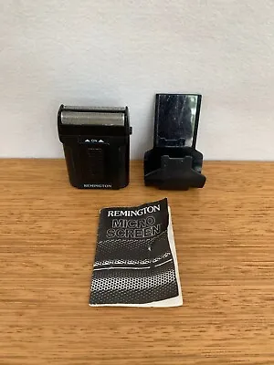 🍁 Vintage Remington Micro Screen Battery Operated Cordless Shaver With Mirror  • $45