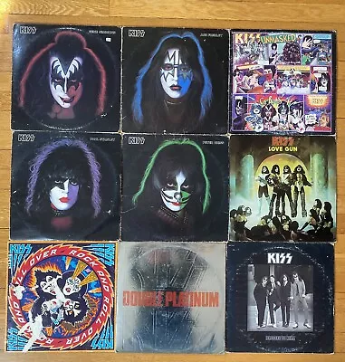 Kiss Vintage Vinyl Record Lot  (10 LPs) 70’s Classic Unmasked Love Gun Ace Army • $36