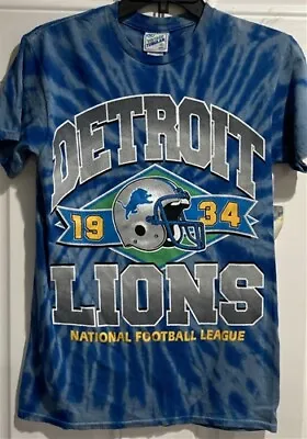 Detroit Lions NFL '47 Brand Blue Tie Dye Vintage Tubular Men's Tee Shirt • $38