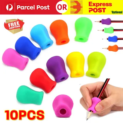 10Pcs Pencil Grips Pencil Holder Pen Writing Aid Grip Posture Correction Tool • $11.02