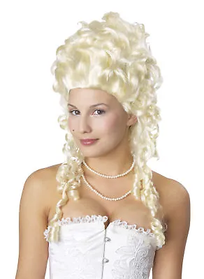 Marie Antoinette Tall Blonde Wig With Long Curly Sides Seasonal Visions • $19.95