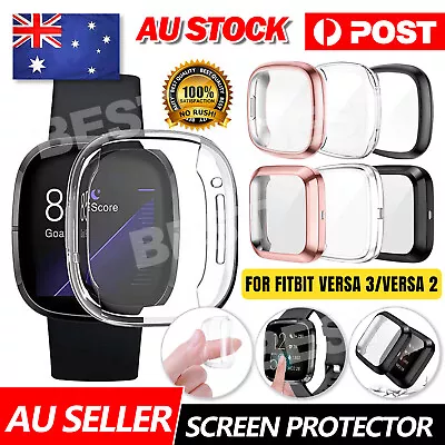 For Fitbit Versa 3/2 Screen Protector Thin Soft TPU Full Coverage Case Cover • $3.75