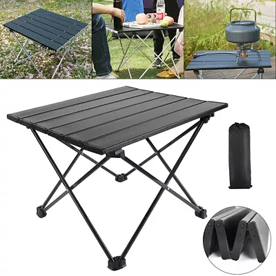Portable Folding Aluminium Camping Table & Carry Bag Outdoor Picnic Beach BBQ • $22.99