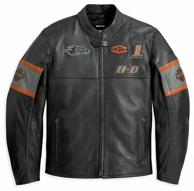 Men’s Harley Davidson Screaming Eagle Motorbike Real Cowhide Leather Jacket • $89.99