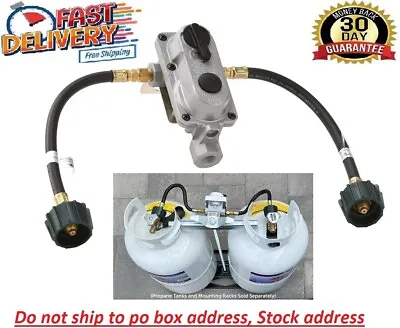 2-Stage Auto Changeover Propane Gas RV Regulator Kit With 2 12  Pigtails • $42.97