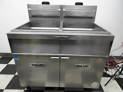 Vulcan 2TR65AF-1 PowerFry3 Natural Gas 130-140 Lb. 2 Unit Floor Fryer System Wit • $7814.99