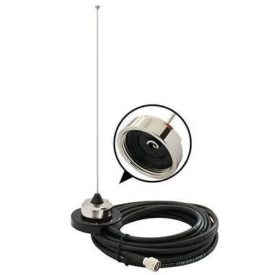 VHF 136-155MHz NMO Antenna Magnetic Mount W/ MINI UHF RG58 Cable Mobile Radio • $23.90