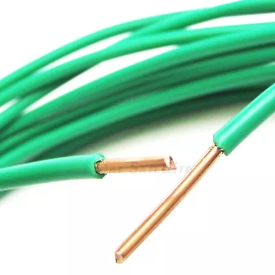 Green 6 Gauge AWG THHN PVC Jacket BARE Copper Grounding Wire 600Volt • $61