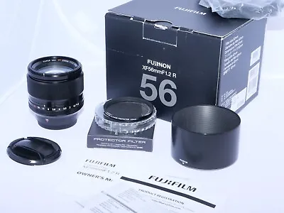 Fujifilm Fujinon XF 56mm F/1.2 Telephoto Lens. BOXED. Hood. Filter. Case. Caps. • $595