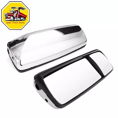 For 2004-2017 Volvo VNL Chrome Heated Door Mirror Pair Driver And Passenger Side • $280