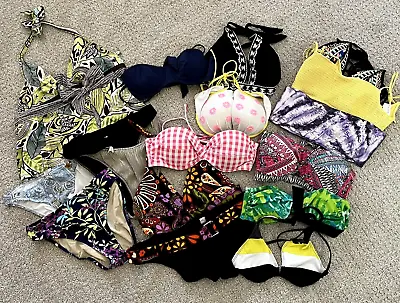 Lot 28x Bikini Swim Victorias Secret Sz XS S M L Pink Black Floral Lucky Juicy • $30