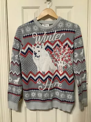 $24.99 • Buy Game Of Thrones GOT Winter Is Here Ugly Christmas Sweater Wolf Ugly Xmas XL