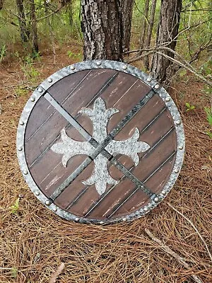 Medieval Wooden Shield Cross Shield Roman Replica Best Armor Product 24'' • $94.75