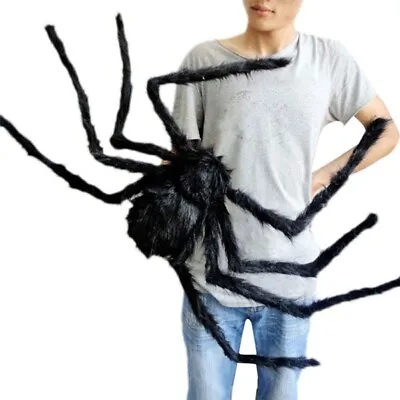 Hairy Giant Spider Decoration Halloween Prop Haunted House Party Decoration 2023 • £3.99