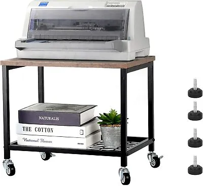 Under Desk Printer Stand 2 Tier Printer Cart Rack With Storage Shelf For Office • $25.99