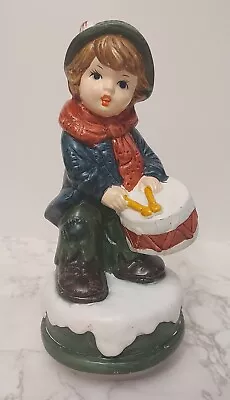 Vintage Little Drummer Boy Sankyo Musical Ceramic Figurine Revolving Christmas • $17.99