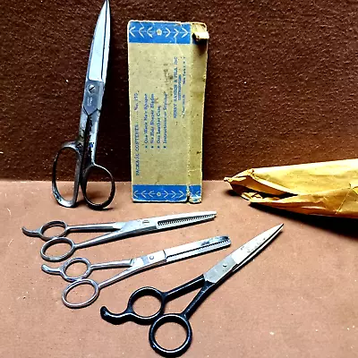 SCISSORS Vintage HAIR Trimming CLAUSS Thinit Korea Pakistan Made Set • $28.96