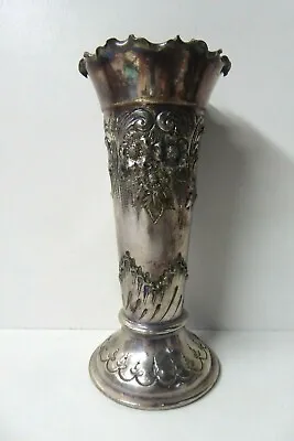 James Dixon Sons Silver Plate Repousse Epbm Vase • $68