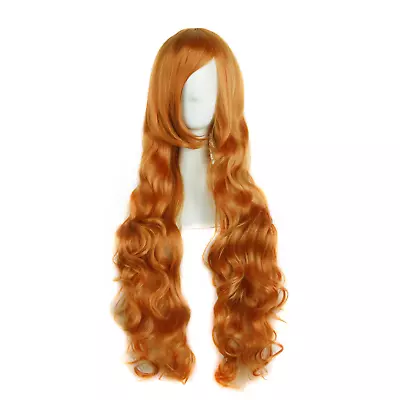 Long Hair Spiral Side Bangs Curly Cosplay Costume Synthetic Wig (Black Mixed Br • $20.69